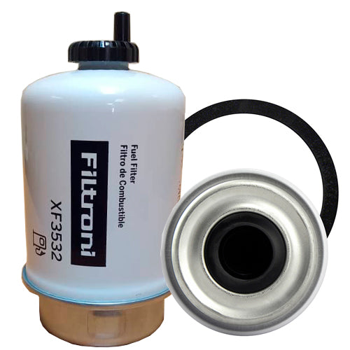 XF3532 FILTRONI Filtro de Combustible tipo Fuel Manager Maquinaria Agricola John Deere Numeros de Parte OEM Caterpillar 1005593, 1383098 John Deere RE52987, RE53400, RE62419, RE509031