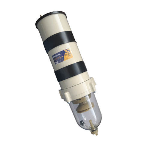 XS1000FH FILTRONI PortaFiltro de Combustible Separador de Agua tipo Turbina 180 GPH para Motores Diesel 1000 HP Max Numeros de Parte OEM Racor 1000FH (Incluye elemento XS2020)