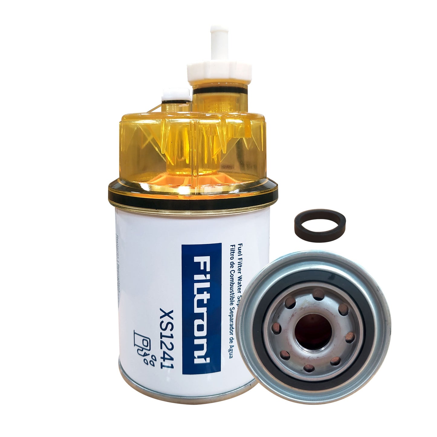 XS1241K FILTRONI Kit de Filtro de Combustible Separador de Agua Ford Cargo 815C Numeros de Parte OEM Cummins FS1241B Incluye Vaso (Tazon) XE0014S