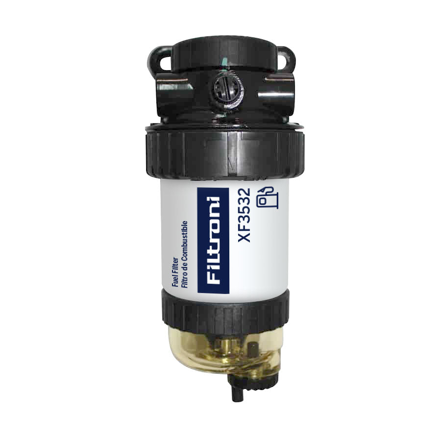 XS320A FILTRONI Kit Filtro Separador de Agua Tipo Fuel Manager 80 GPH (300 LPH) Incluye Base, Elemento y Vaso (Tazon)