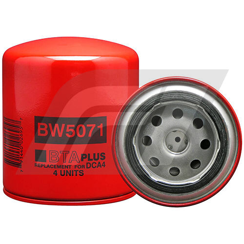 BW5071 Filtro Refrigerante Baldwin Cummins Equipos Reemplaza Cummins 209604 209606 259453 299080 299082 299083 299084 3300724 3300900 3305366 3305367 3305368 3314581 3315789 CW1010 CW2010  24071 P552071 WF2071 XC4071 AW5137SP WPR3909 WPF401