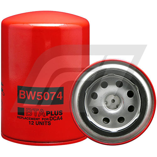 BW5074 Filtro Refrigerante Baldwin Cummins Equipos Reemplaza Cummins 3315114 24074 P554074 WF2074 WPR3414