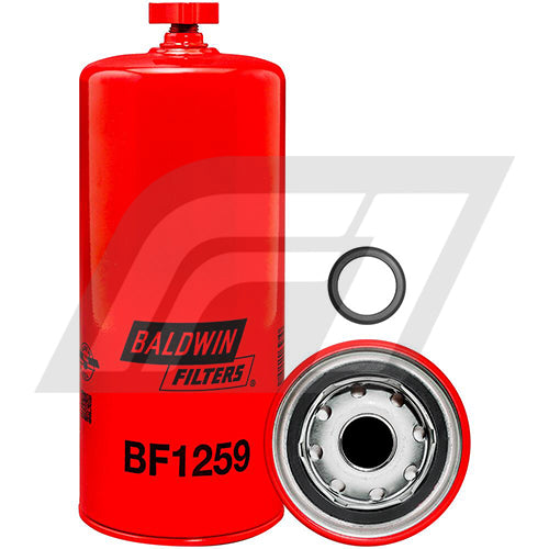 BF1259 Filtro Separador de Agua y Combustible Baldwin Cummins Maquinarias varias Reemplaza Cummins 154709 3161407 3329289 3355903 3843750 3889716  33406 P551000 FS1000 XS3406 A1259SP FLP446