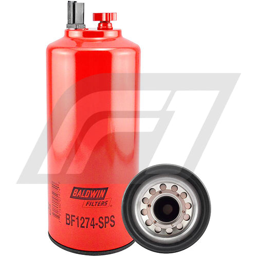 BF1274-SPS Filtro Separador de Agua y Combustible Baldwin Kenworth T600 T800 Motor Cummins ISX Reemplaza Cummins 3101871 3101872 3104081 3331096 4010650 4010651 33423 33488 P551047 FS1007 FS1031 FS1040 FS1041 XS3423 AS1040SP FLP464