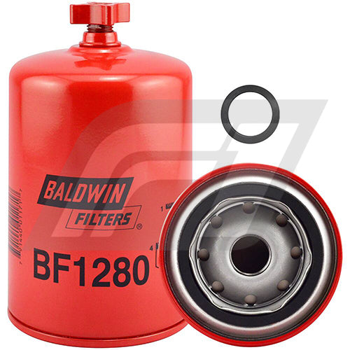 BF1280 Filtro Separador de Agua y Combustible Baldwin Cummins Maquinarias Reemplaza Cummins 3890063 3890706 3903410 3925274 3930942 3935274 4093730 11E170210 53C0051 33357 P551329 FS1280 FF5056 FF5038 XF3357 A787 WP3401 FLP442
