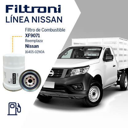 XF9071 FILTRONI Filtro de Combustible Nissan NP300, Pickup D22, Frontier Numeros de Parte OEM 1640502N10