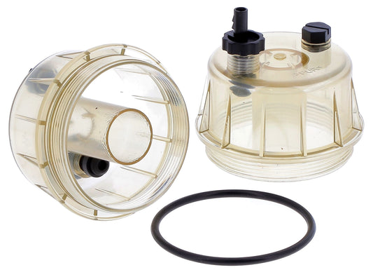 XE0063S FILTRONI Vaso (Tazón) Plástico Transparente con puerto sensor + drenaje. Utilizar con XS3812 XS3226P XS3774 Numeros de Parte OEM Racor RK30063