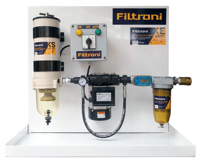 XE680P FILTRONI Sistema Pulidor Automatico de 680 LPH para Combustible Diesel 110V AC con Temporizador
