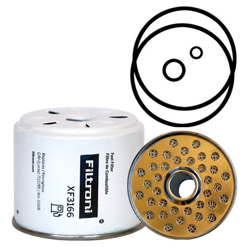 XF3166 FILTRONI Filtro de Combustible tipo Cartucho Motores Agricolas Numeros de Parte OEM CAV 7111296 (Corto)