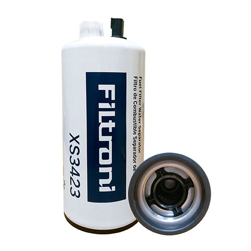 XS3423 FILTRONI Filtro Combustible Separador de Agua con Sensor con Drenaje Camiones Kenworth  con Motores Cummins Numeros de Parte OEM FS1040