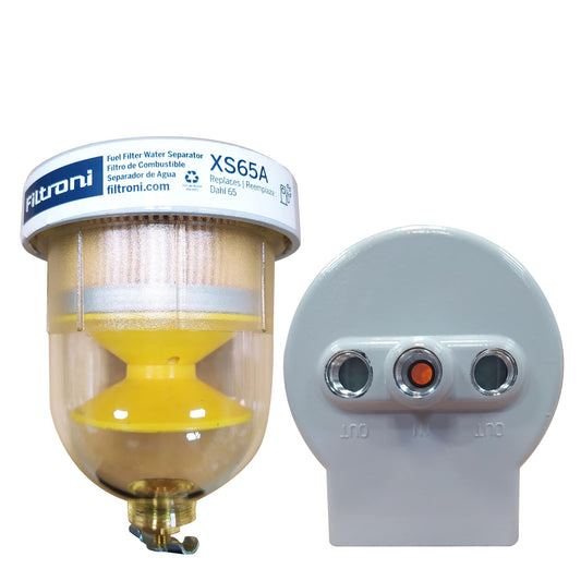 XS65A FILTRONI Portafiltro Separador de Agua Incluye Elemento 4mic Diesel/Gasolina Numeros de Parte OEM Dahl 65