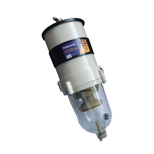 XS900FH FILTRONI PortaFiltro de Combustible Separador de Agua tipo Turbina 90 GPH para Motores Diesel 500 HP Max  Numeros de Parte OEM Parker Racor 900FH (Incluye elemento XS2040)