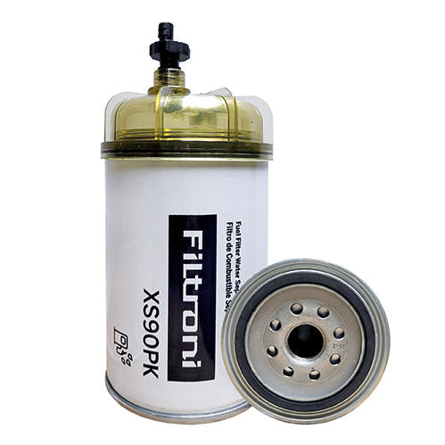 XS90PK FILTRONI Kit Filtro Combustible Separador de Agua 30mic Incluye Vaso (Tazon) XE1113S Numeros de Parte OEM Racor R90P Volvo 81599 Scania 1393640 FS19532 LFF5766 33231 BF1329-O P550730 P550747
