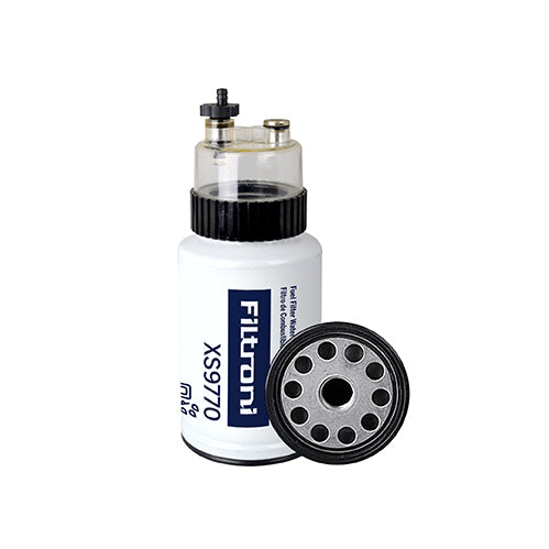 XS9770K FILTRONI Kit Filtro Combustible Separador de Agua Incluye Vaso (Tazon) Motores Caterpillar Numeros de Parte OEM 1R0770 + Vaso 3435527 3261644 BF1399-SP P550626 FS19820 33787